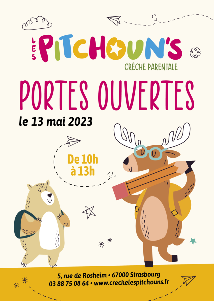 Affiche portes ouvertes pitchouns 13 mai 2023